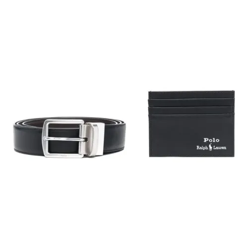 Polo Ralph Lauren Calfskin Belt Card Holder Men's Black