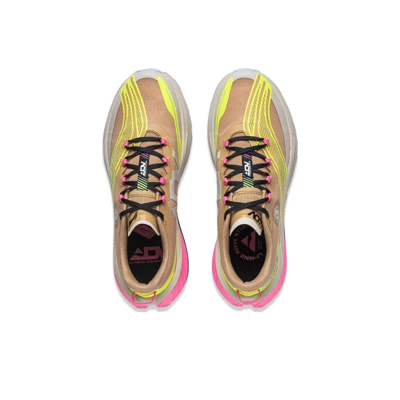 LiNing Dilu Cushioning Anti Slip And Wear Resistant Low Top Running Shoes Men's Yellow Brown-3