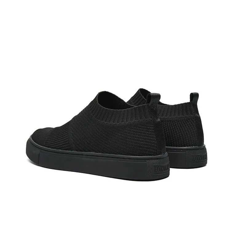 Oak Elephant Low Top Skateboard Shoes Men's Black-3