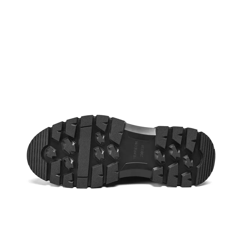 YEARCON Dress Shoes Men Low Top Brown/Black-3