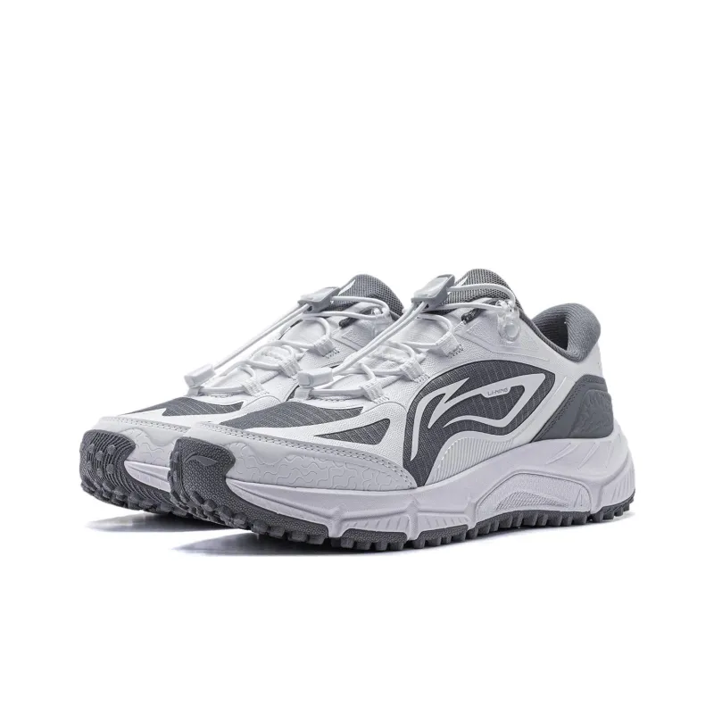 LiNing Yijie Lite V2 Slip Resistant Low Top Running Shoes Women's White Gray-2