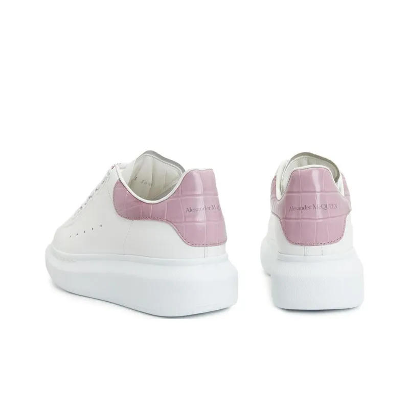 Alexander McQueen Oversized White Pink Croc Women's-4