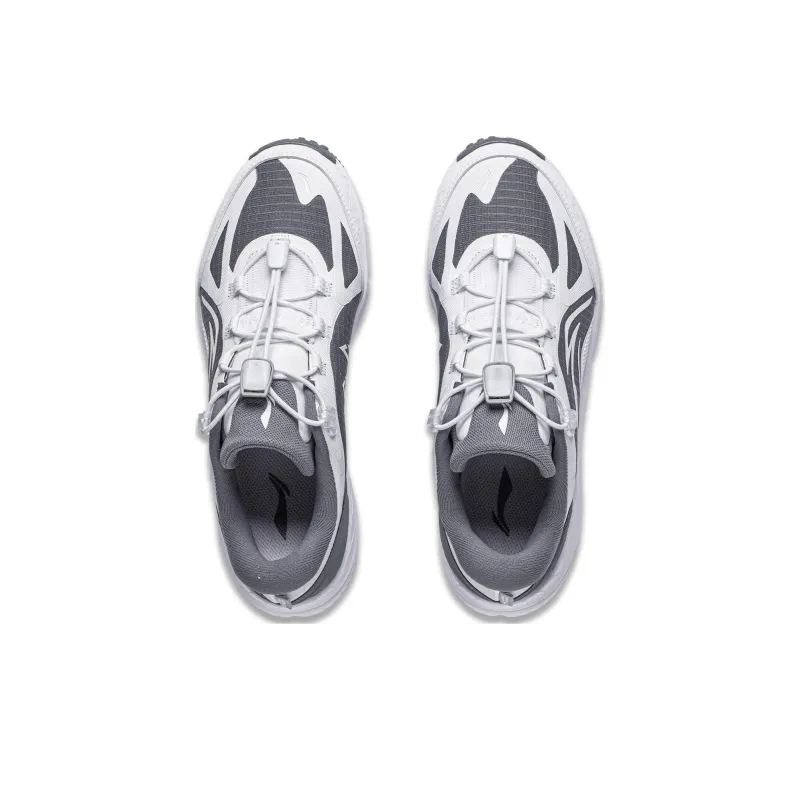 LiNing Yijie Lite V2 Slip Resistant Low Top Running Shoes Women's White Gray-3