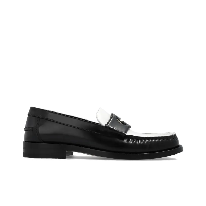 GUCCI Women's Loafer 'Interlocking G Cut Out Black White' Women's-1