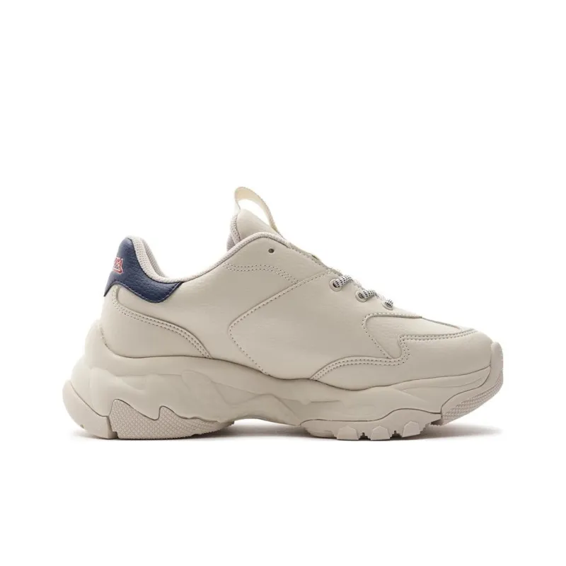 MLB Big Ball Chunky A Cleveland Indians Anti Slip Wear Resistant Low Top Chunky Sneakers Unisex White-1