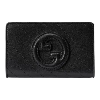 GUCCI Blondie Leather Wallet Women's Black
