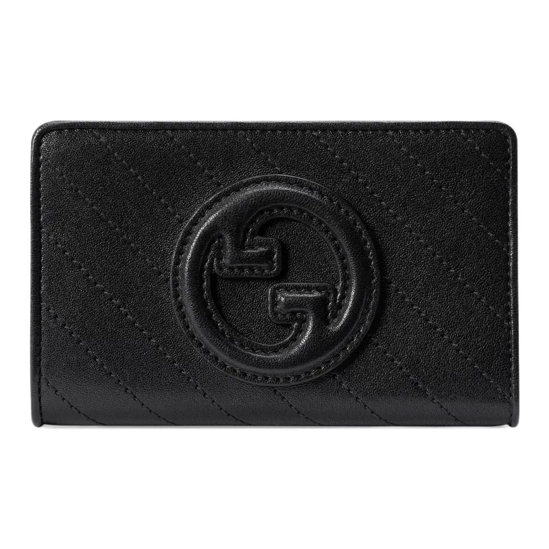 GUCCI Blondie Leather Wallet Women's Black-0