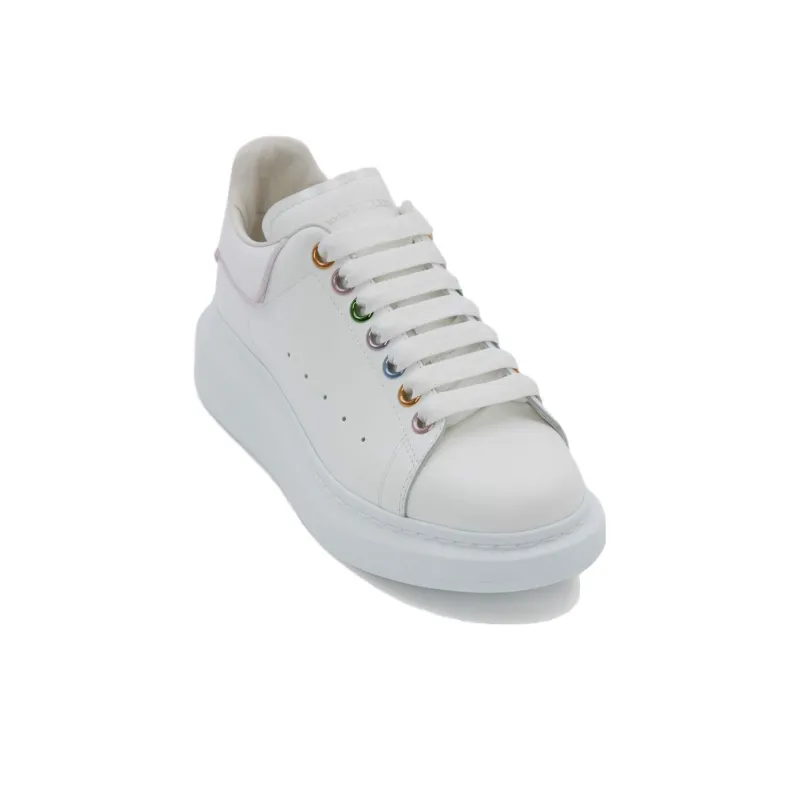 Alexander McQueen Oversized Sneakers 'White Metalic Eyelets' Women's-2
