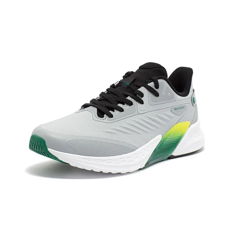 361° Cushioning Waterproof Low Top Running Shoes Men's Gray Black-1