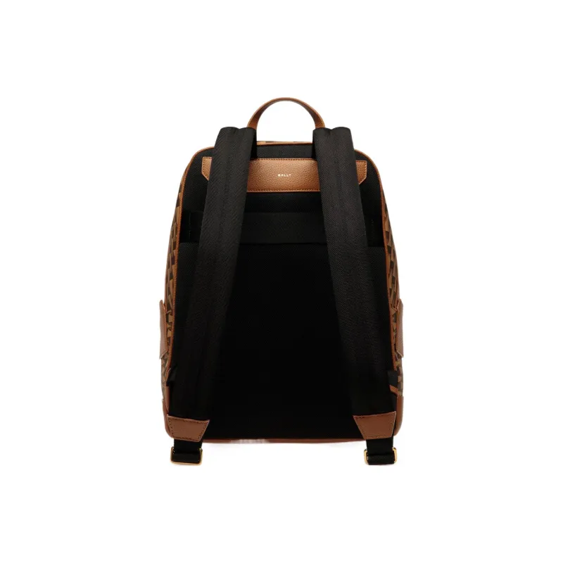 BALLY Calfskin Backpack Large Size Men's Brown-2