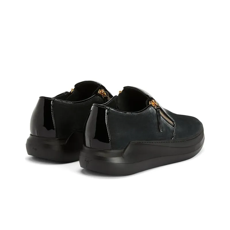 Giuseppe Zanotti Conley Zipped Velvet Sneakers-3