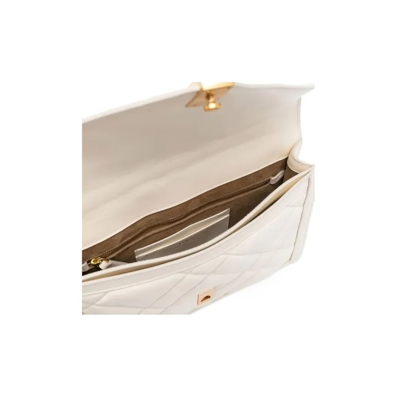 Polo Ralph Lauren Calfskin Portable Crossbody Bag Shoulder Bag Women's White-3