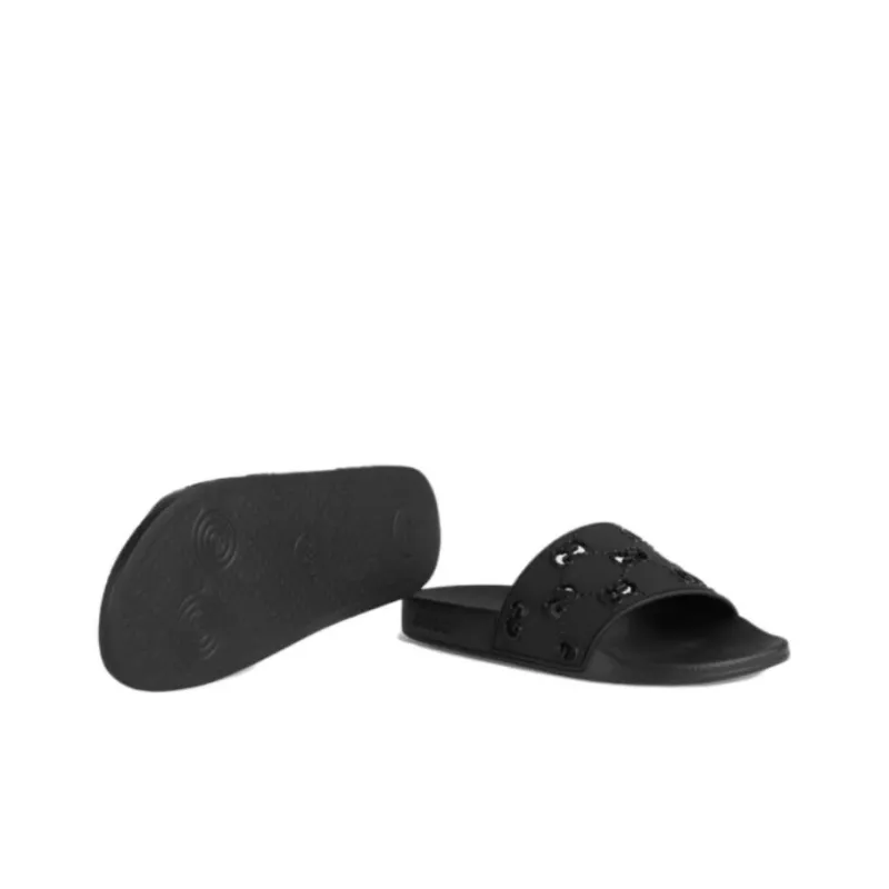 GUCCI Women's Rubber Gg Slide 'Black' Women's-4