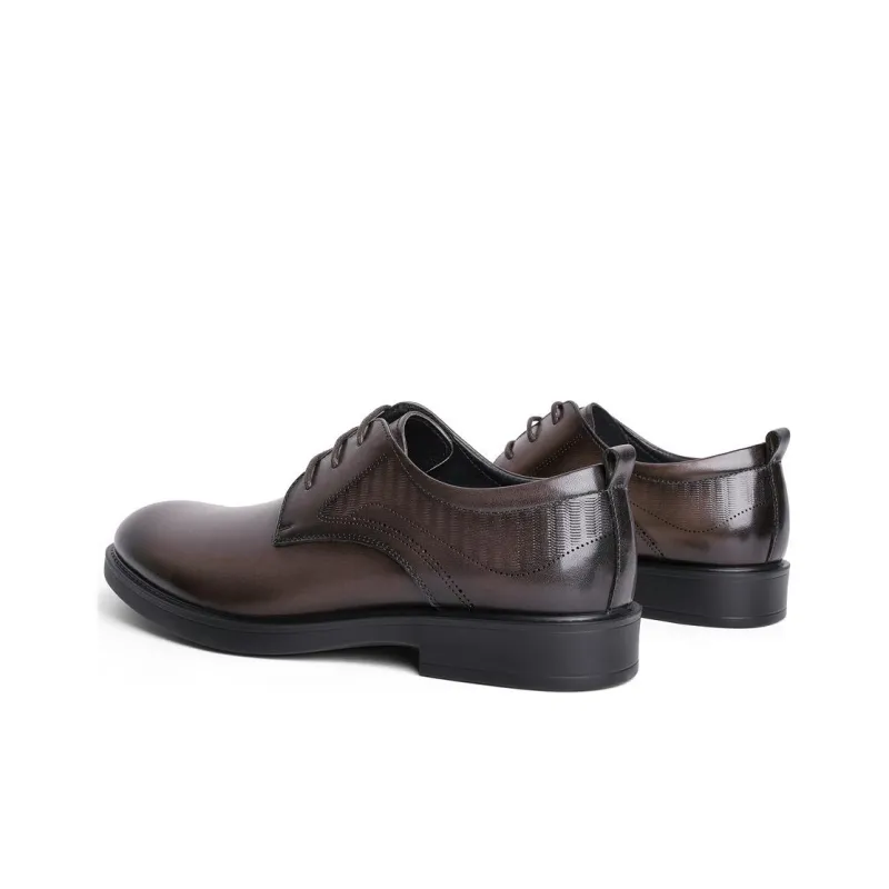 Senda Dress Shoes Men Low Top Black/Brown-7