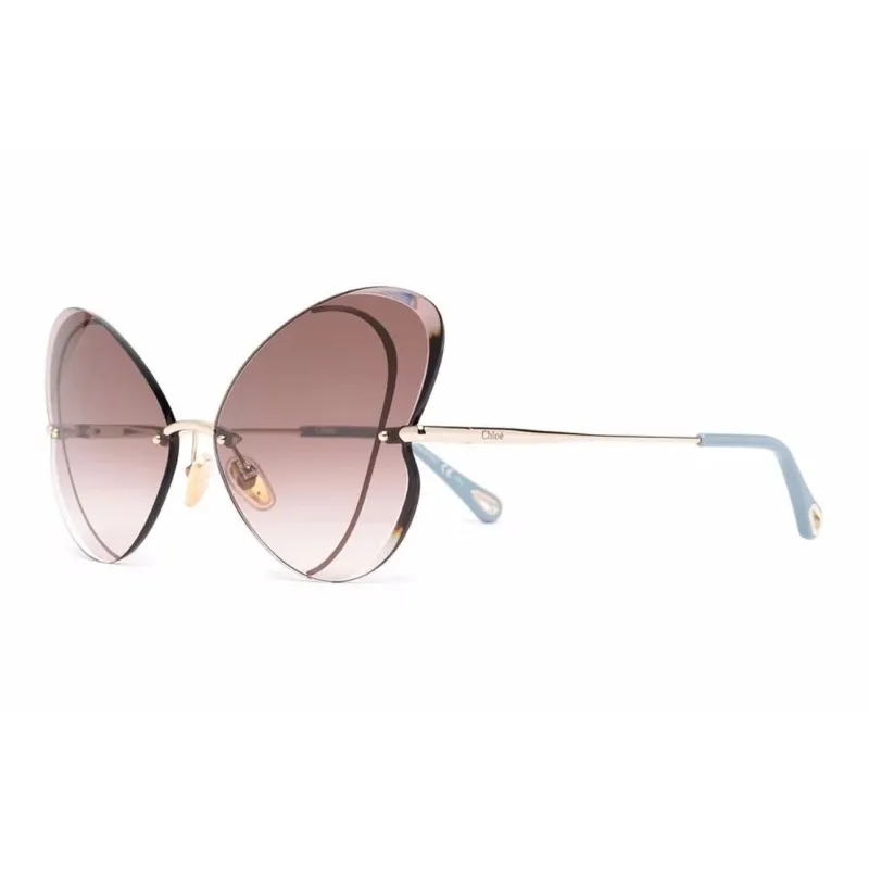 Chloe Cat Eye Frame Metal Sunglasses-0