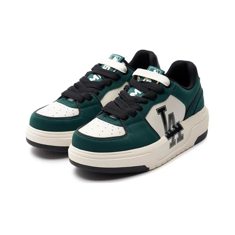 MLB Chunky Liner Anti Slip And Wear Resistant Breathable Low Top Skateboard Shoes Unisex Dark Green-2