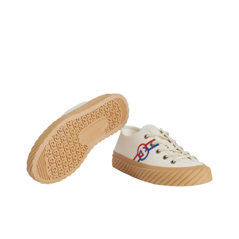GUCCI Interlocking Low-Top Stylish Skateboarding Shoes Women's Beige-5