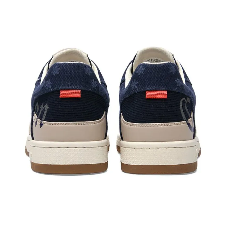 Cabbeen Patchwork Print Skateboarding Shoes Men-3