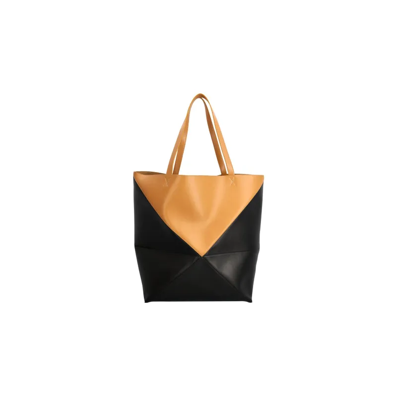 LOEWE Calfskin One Shoulder Handbags Regular Men's Earth Yellow/Black-2