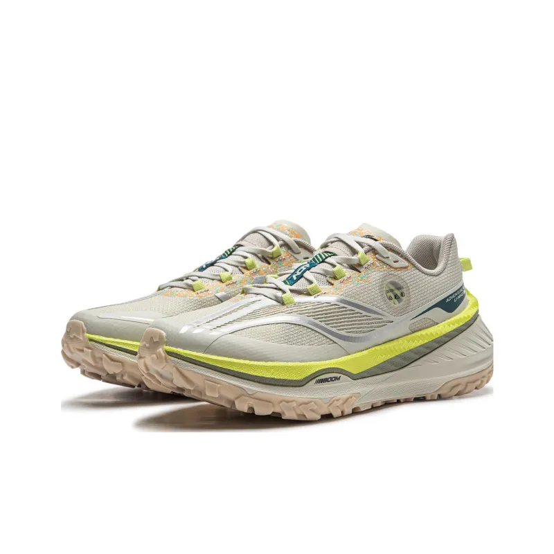 LiNing Cushioning Slip Resistant And Abrasion Resistant Low Top Running Shoes Women's Mica Gray-2