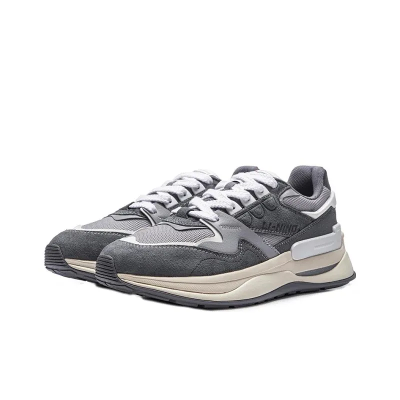 LiNing 001 Innocence V2 Innocent V2 Anti-Slip Wear-Resistant Low-Top Casual Shoes Iron Asphalt Gray-2