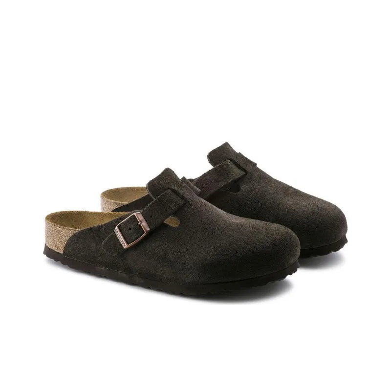 Birkenstock Boston Soft Footbed Suede Leather Narrow Fit 'Mocha'-2