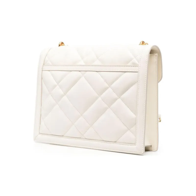 Polo Ralph Lauren Calfskin Portable Crossbody Bag Shoulder Bag Women's White-1