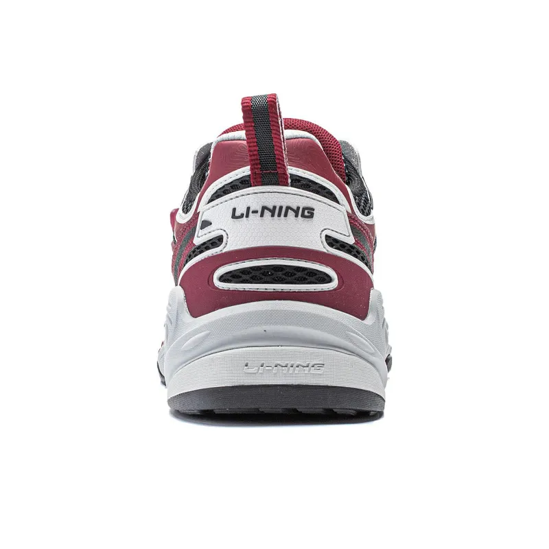LiNing Shining Star 2 Anti Slip Wear Resistant Low Top Casual Shoes Men's Black Gray Red-5
