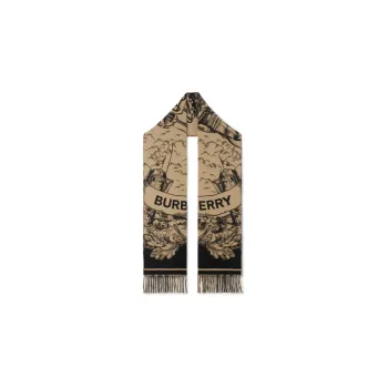 Burberry Reversible Check Cashmere Scarf