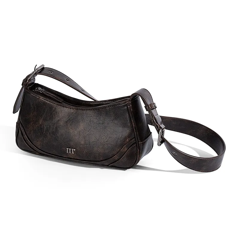 MQ&DR PU Crescent Bag Shoulder Bag Regular Women's Rose/Raspberry/Black/Ecru-2