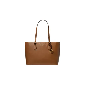 MICHAEL KORS Valerie Litchi Grain Leather Tote Bag Shopping Bag Shoulder Bag Handbag Large Size Women's Brown