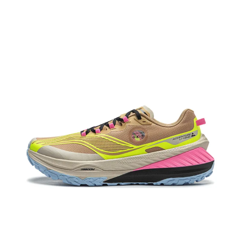 LiNing Dilu Cushioning Anti Slip And Wear Resistant Low Top Running Shoes Men's Yellow Brown-0
