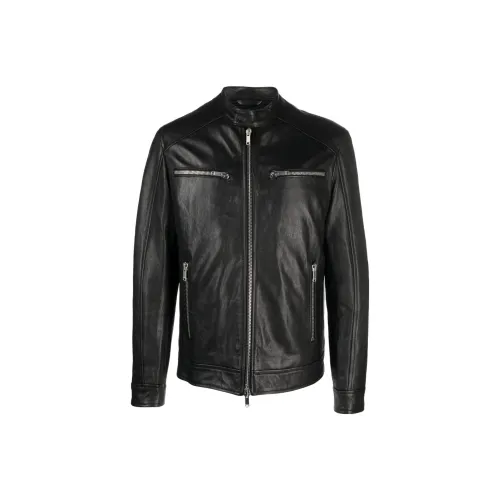 Dondup Leather Biker Jacket