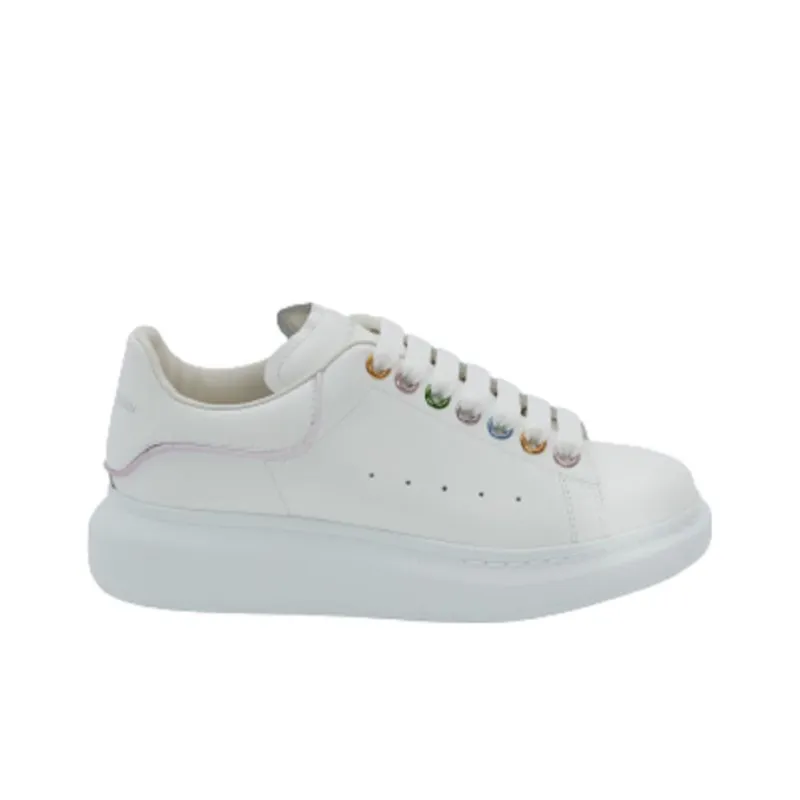 Alexander McQueen Oversized Sneakers 'White Metalic Eyelets' Women's-1