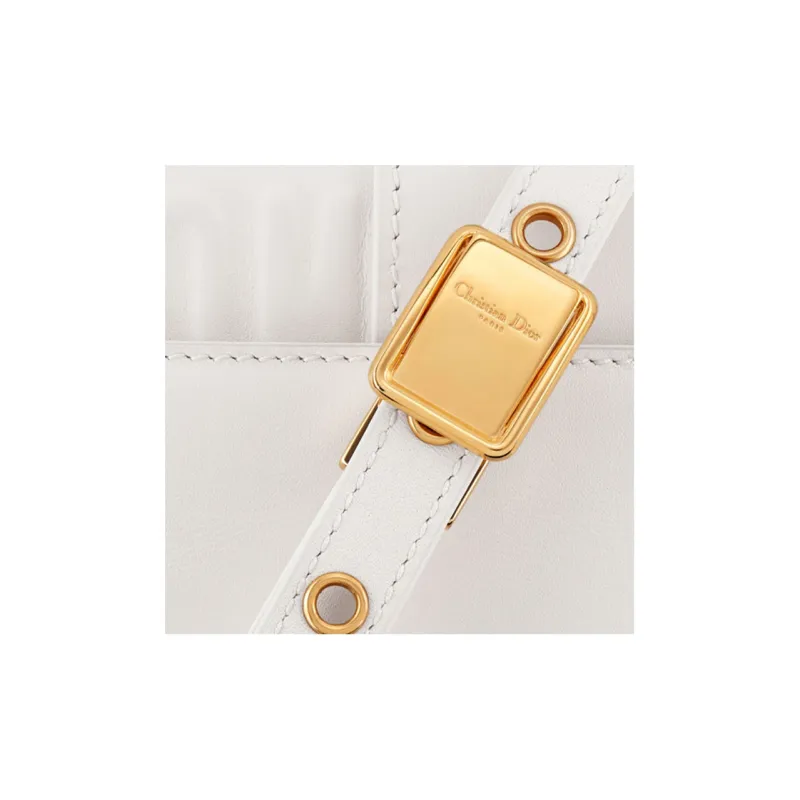 DIOR 30 Montaigne Cow Leather Box Bag Shoulder Bag Crossbody Bag Extra Mini Women's Milk White-5