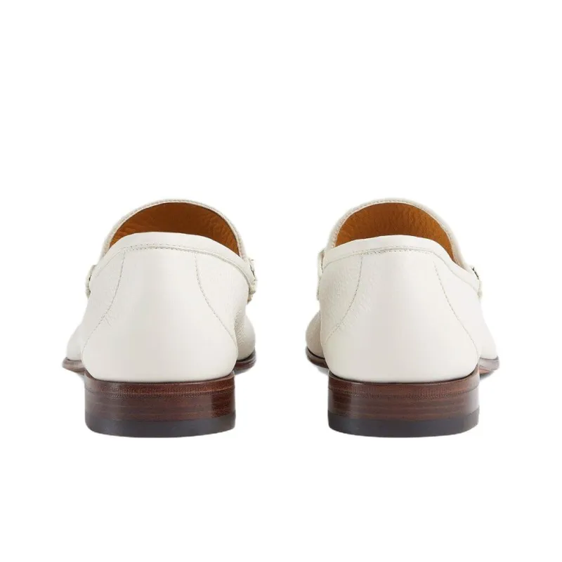 GUCCI Web Stripe Horsebit Loafer 'White'-3