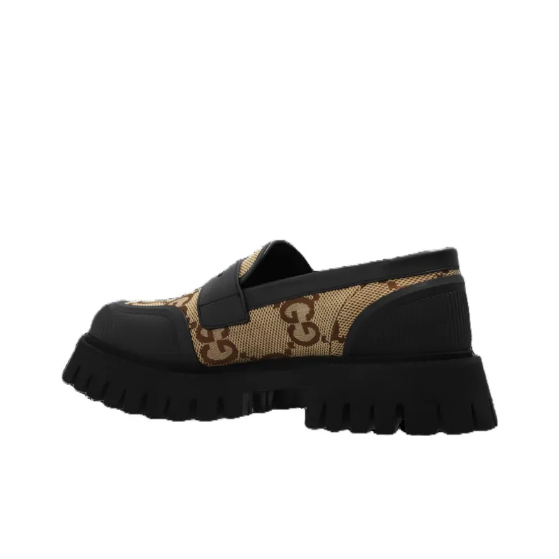 GUCCI Novo Gg Loafer Camel Black-4