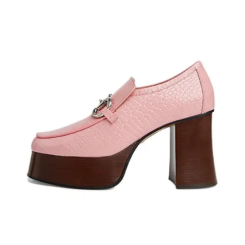 GUCCI Horsebit High Heels Women's Pink