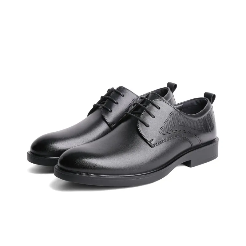 Senda Dress Shoes Men Low Top Black/Brown-4