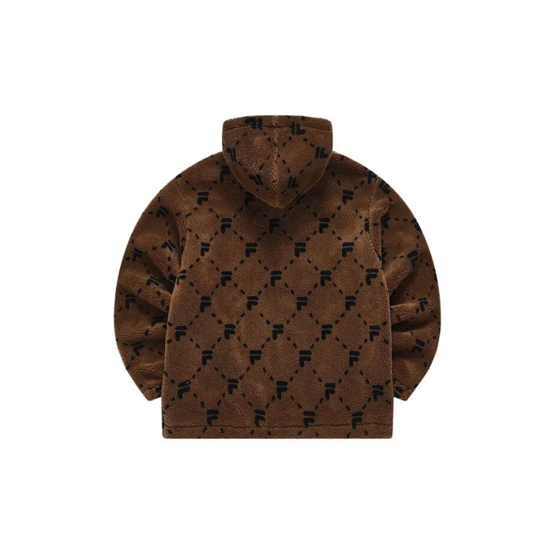 FILA FUSION QR Velvet Jackets Unisex Brown-1