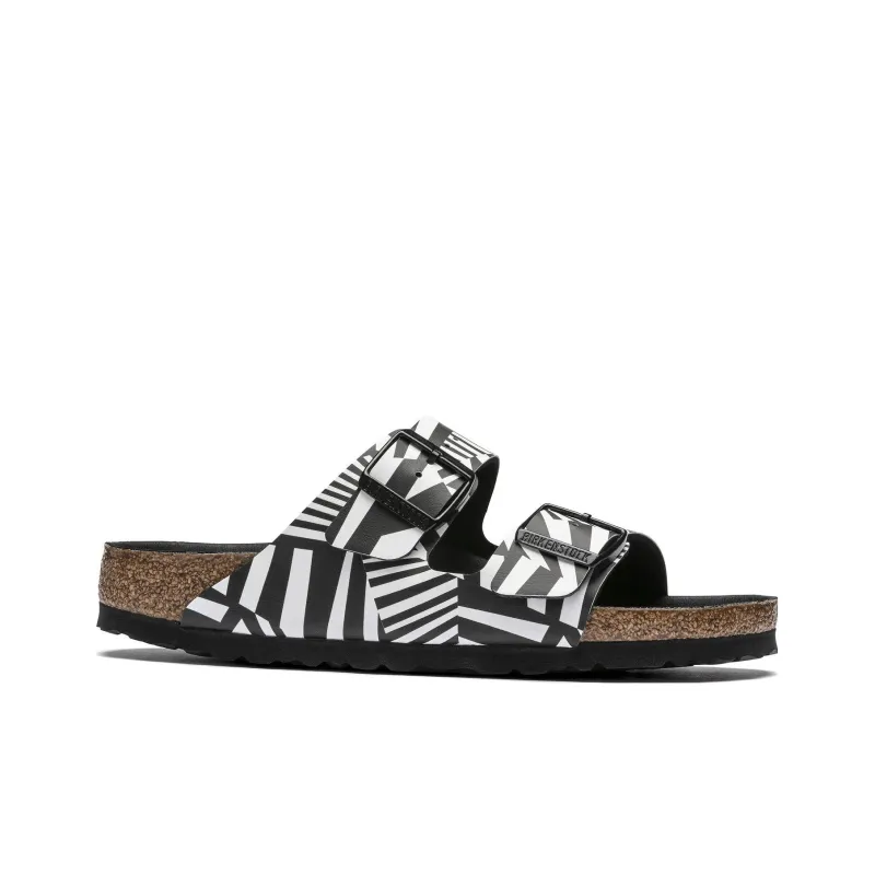 Birkenstock Arizona Slide Slippers Unisex Black White-1