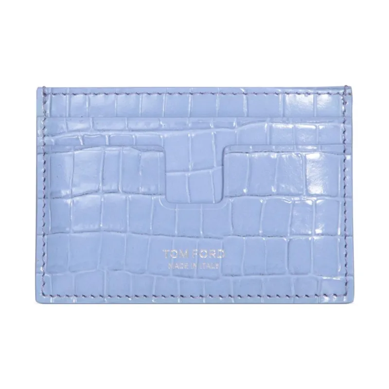 TF Leather Card Holder Men's Light Purple-0