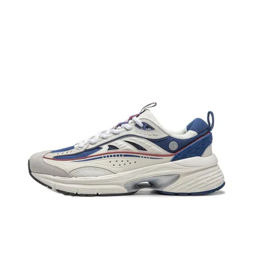 LiNing Comet full Yixing full Cushioned Slip Resistant Low Top Casual Shoes Men's White Blue