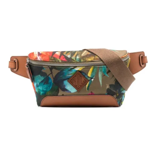 Polo Ralph Lauren Cotton With Calfskin Fanny Pack Men's Brown/Multicolor