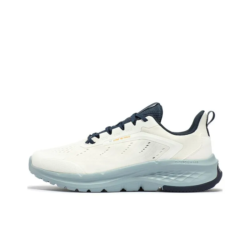 361° Cushioning Wear Resistant Low Top Running Shoes Men's White Blue-0