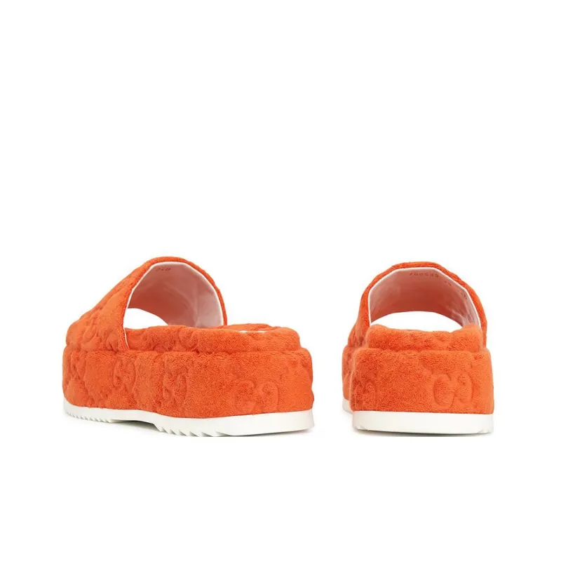 GUCCI GG Platform Sandal Orange-4