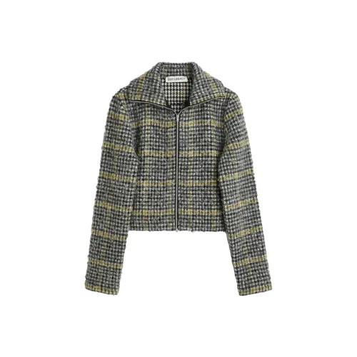 OUR LEGACY Houndstooth-pattern Brushed-knit Jacket