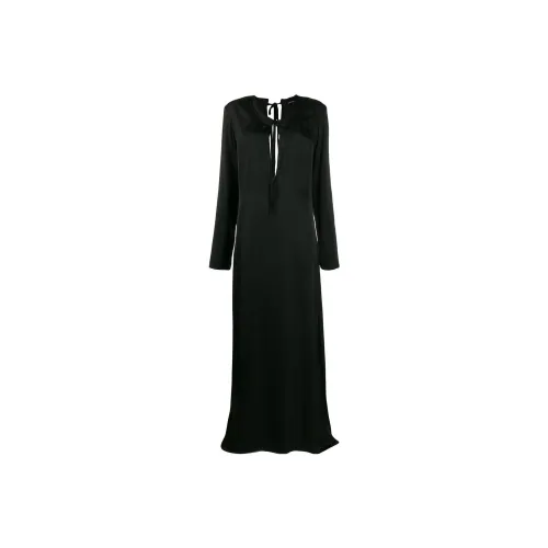 Ann Demeulemeester Long Sleeve Tie Neck Dress