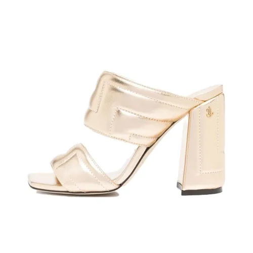 Jimmy Choo Themis Quiet Slide Slippers Women's Gold