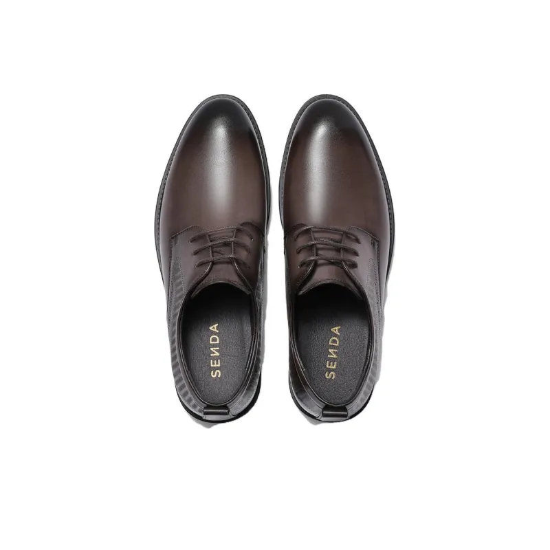 Senda Dress Shoes Men Low Top Black/Brown-8
